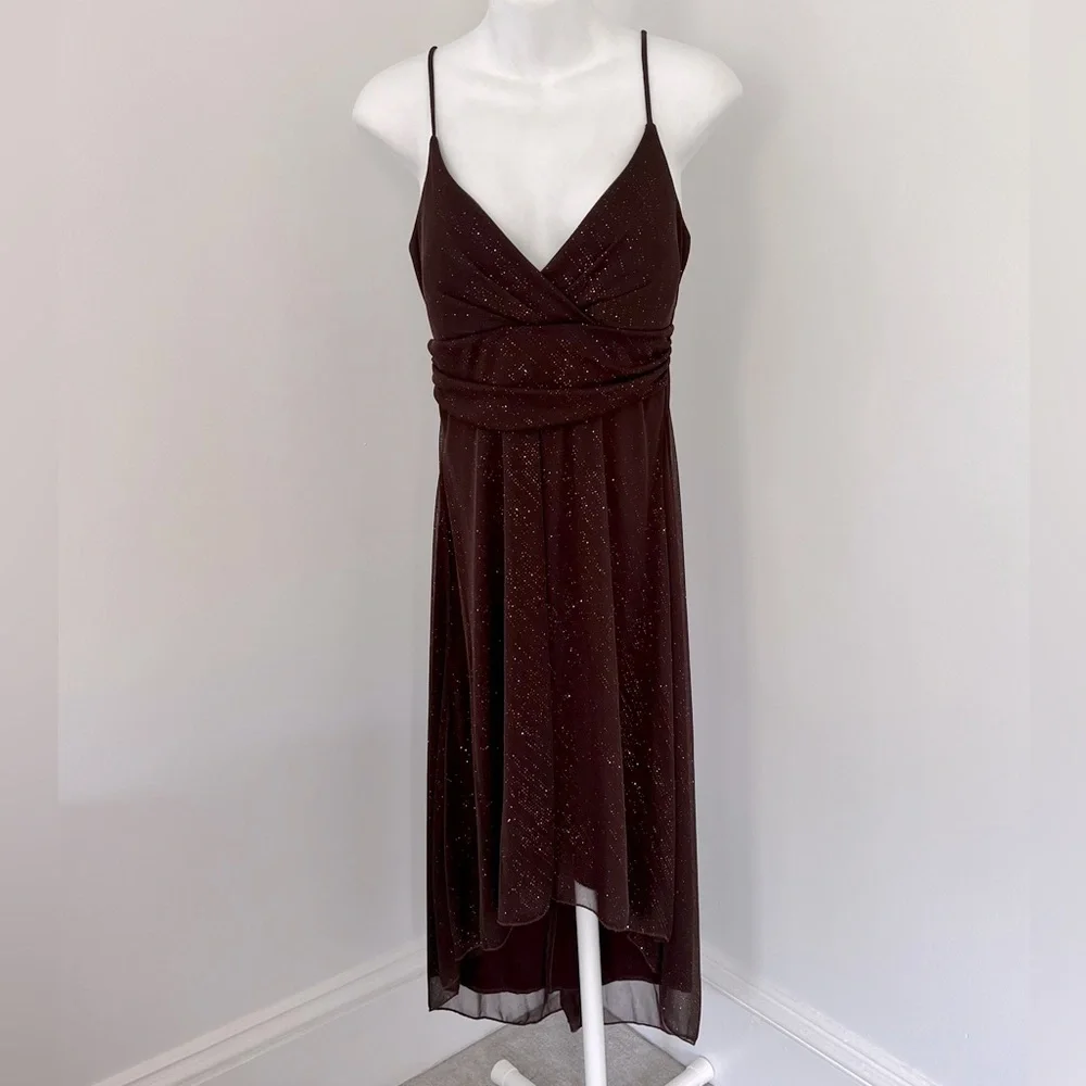 City Triangles 90’s Y2K Sparkly Brown Dress
